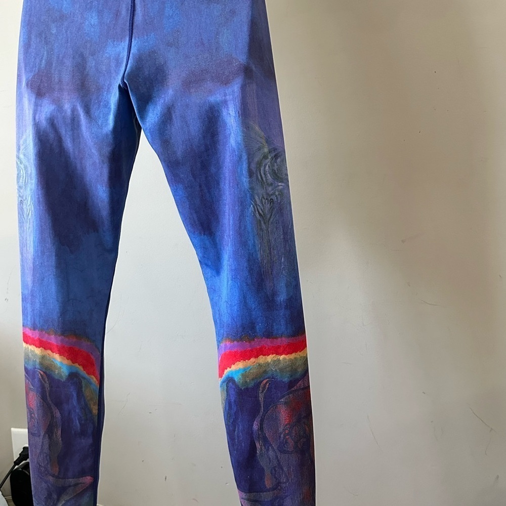 Ongasoft Colorful Abstract Print yoga Leggings medium - Picture 8 of 10